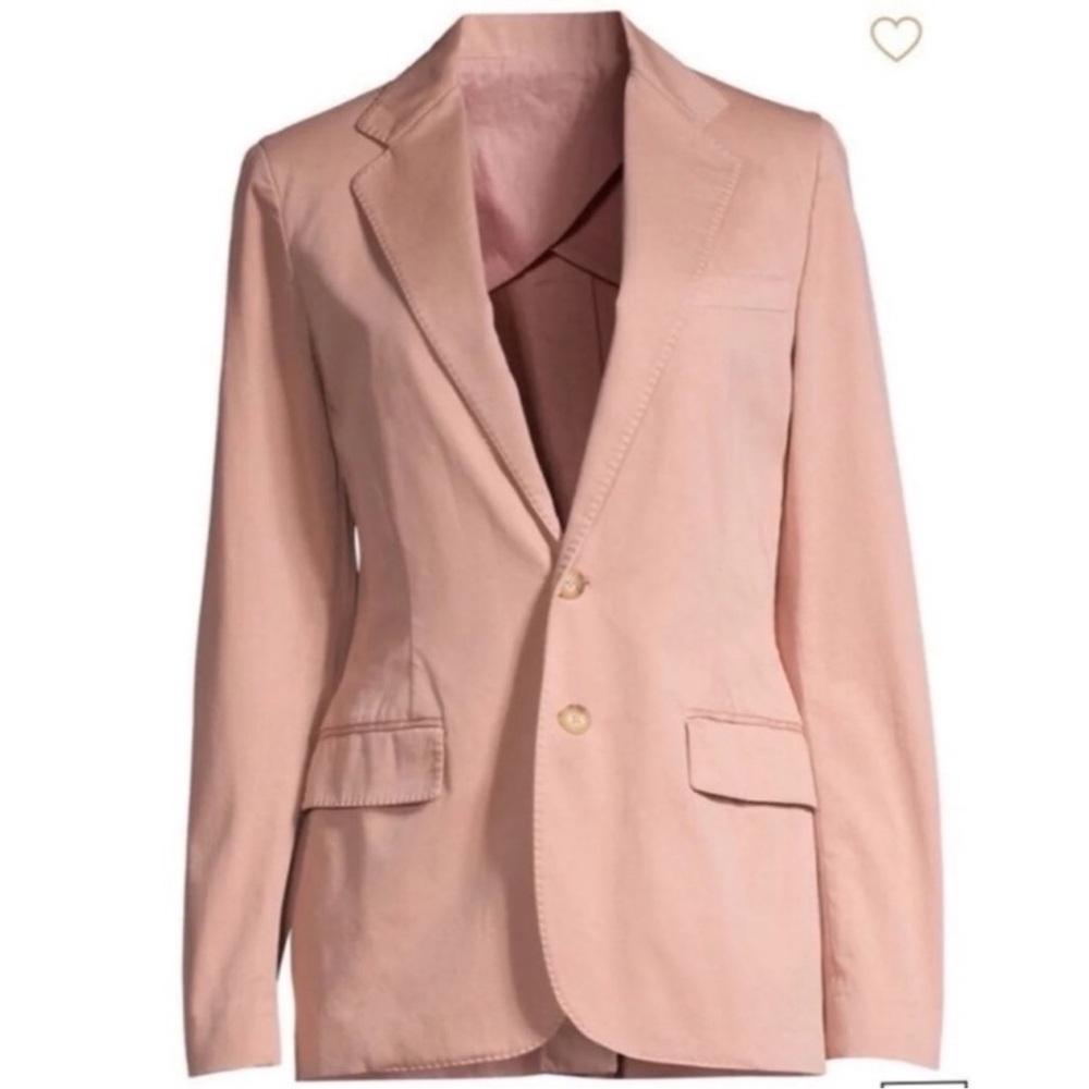 Polo by Ralph Lauren Schoolboy Pale Rose Pink Cotton Blazer Jacket Size 4 NWT - Picture 2 of 11